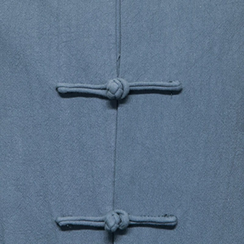 Buddha Stones Prosty Żabkowy Guzik Chiński Garnitur Tang Bawełniana Męska Kurtka Koszula Z Kieszeniami - image 23