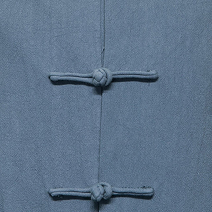 Buddha Stones Prosty Żabkowy Guzik Chiński Garnitur Tang Bawełniana Męska Kurtka Koszula Z Kieszeniami - image 23