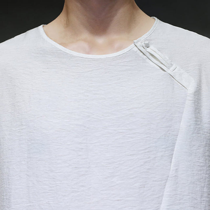 Buddha Stones Fall Solid Okrągły Dekolt Długi Rękaw T-shirt Bawełna Męska Odzież - image 16