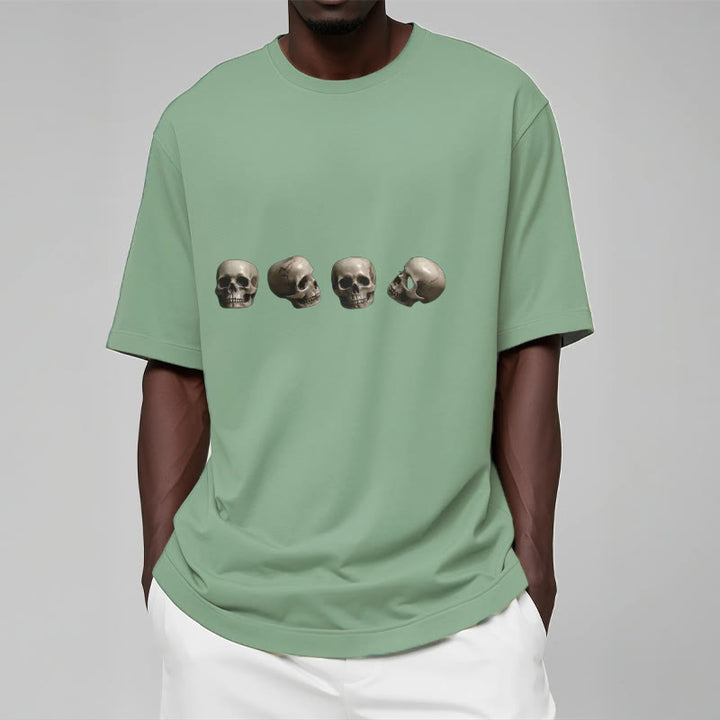 Buddha Stones Tybetańskie Władca Trupów Las Czaszki Wzór Koszulka T-shirt - image 16