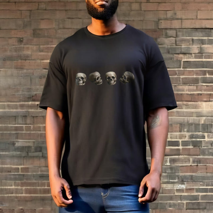 Buddha Stones Tybetańskie Władca Trupów Las Czaszki Wzór Koszulka T-shirt - image 2