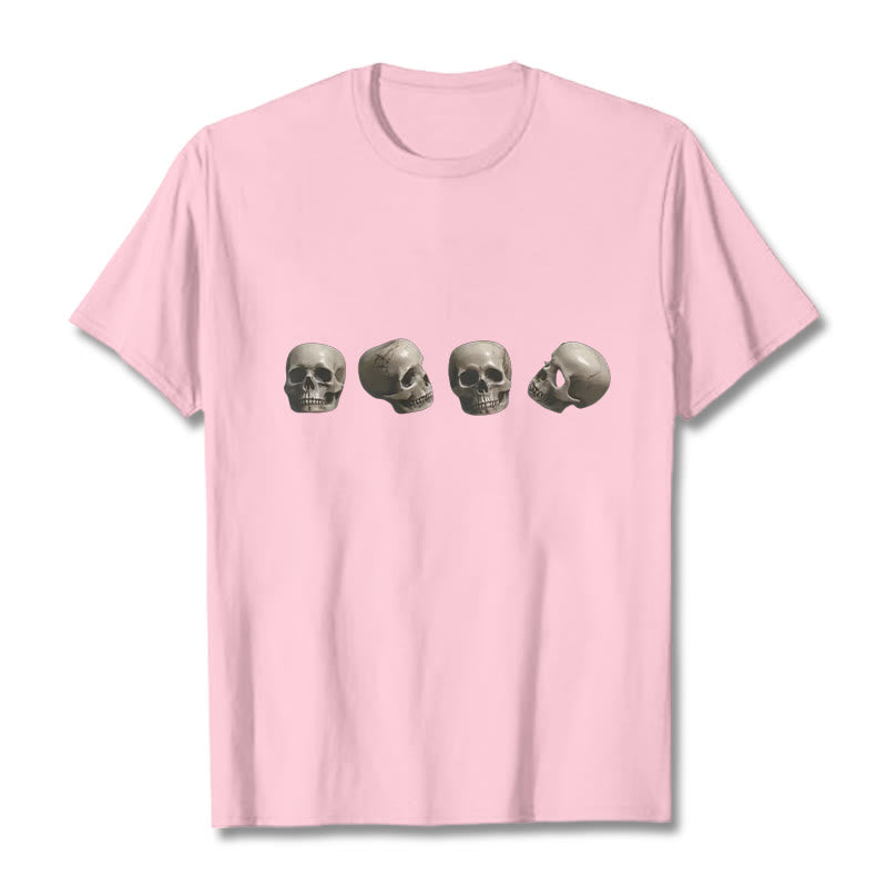 Buddha Stones Tybetańskie Władca Trupów Las Czaszki Wzór Koszulka T-shirt - Jasnoróżowy - 2XL - image 13