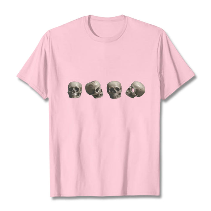 Buddha Stones Tybetańskie Władca Trupów Las Czaszki Wzór Koszulka T-shirt - Jasnoróżowy - 2XL - image 13