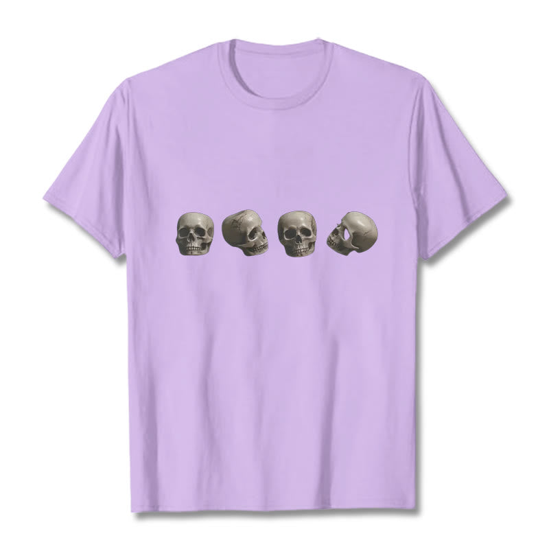 Buddha Stones Tybetańskie Władca Trupów Las Czaszki Wzór Koszulka T-shirt - Śliwka - 2XL - image 17