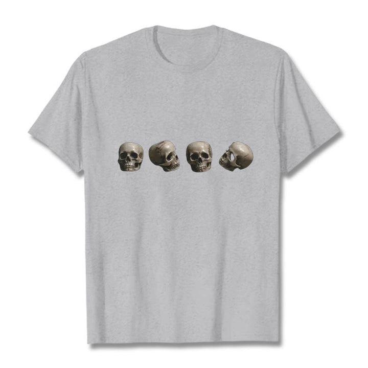 Buddha Stones Tybetańskie Władca Trupów Las Czaszki Wzór Koszulka T-shirt - Jasnoszary - 2XL - image 21