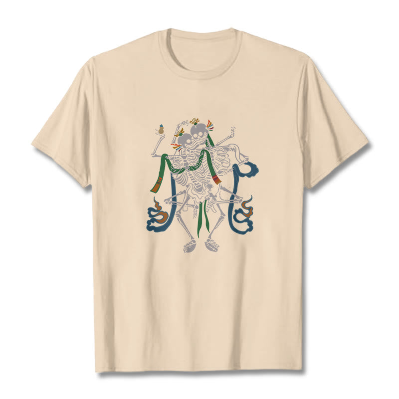 Buddha Stones Tybetański Pan Lasu Zwłok Wzór T-shirt - For - 2XL - image 19