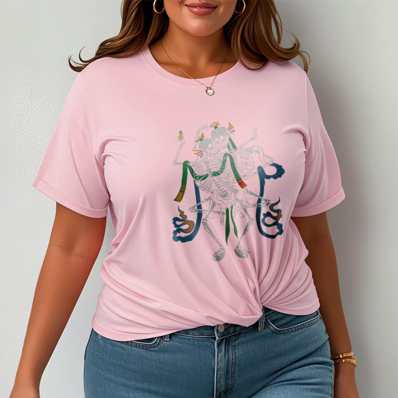 Buddha Stones Tybetański Pan Lasu Zwłok Wzór T-shirt - image 14