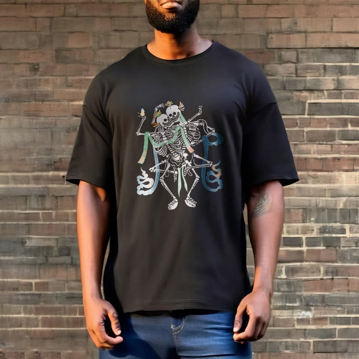 Buddha Stones Tybetański Pan Lasu Zwłok Wzór T-shirt - image 2