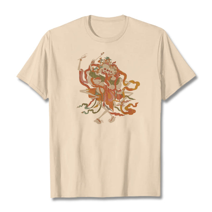 Buddha Stones Tybetańskie Kolorowe Władca Ciała Las Wzór Koszulka T-shirt - For - 2XL - image 0