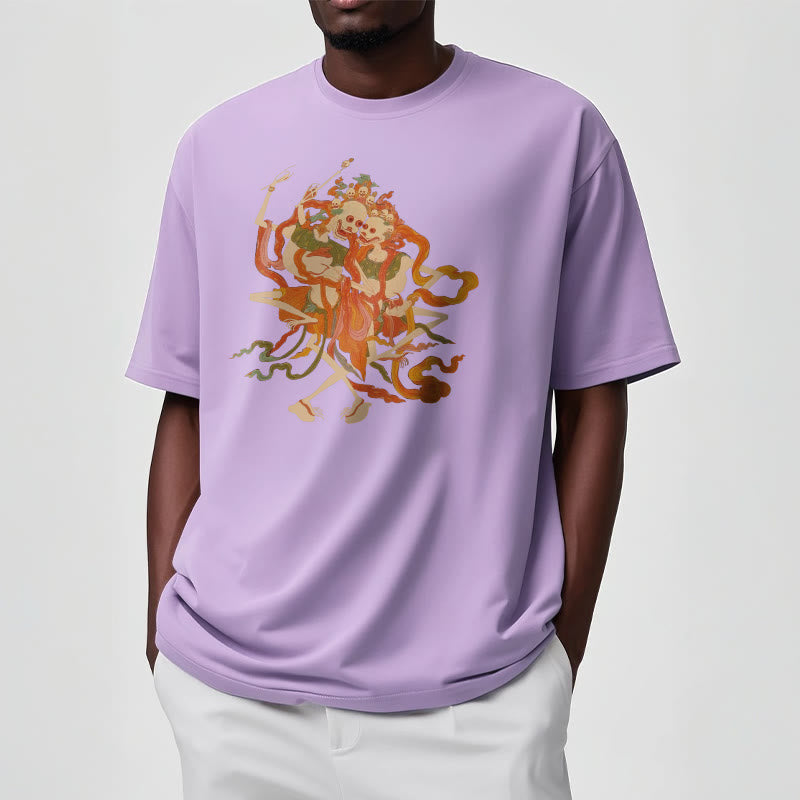 Buddha Stones Tybetańskie Kolorowe Władca Ciała Las Wzór Koszulka T-shirt - image 20