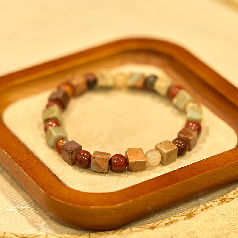 Bransoletka z czerwonego agatu i Buddha Stones Shoushan