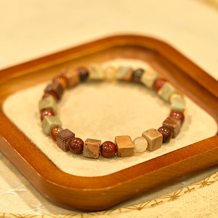 Bransoletka z czerwonego agatu i Buddha Stones Shoushan
