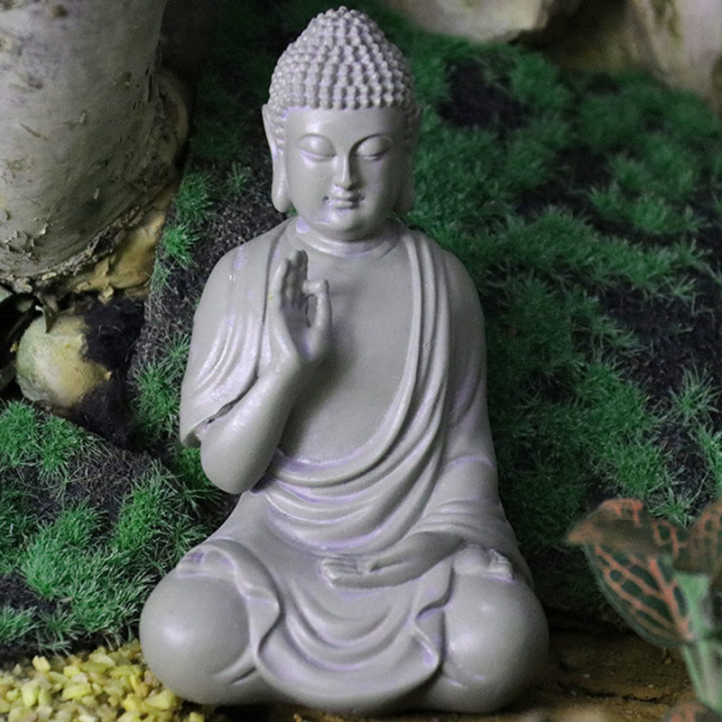 Buddha Stones Mała Medytacja Modlitwa Żywica Statua Buddy Współczucie Dekoracja Biurka Domowego - image 9