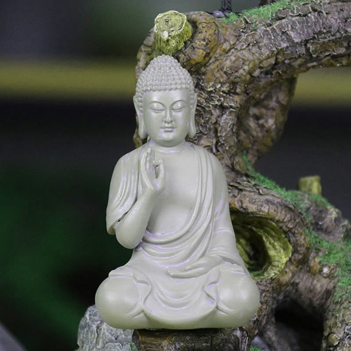 Buddha Stones Mała Medytacja Modlitwa Żywica Statua Buddy Współczucie Dekoracja Biurka Domowego