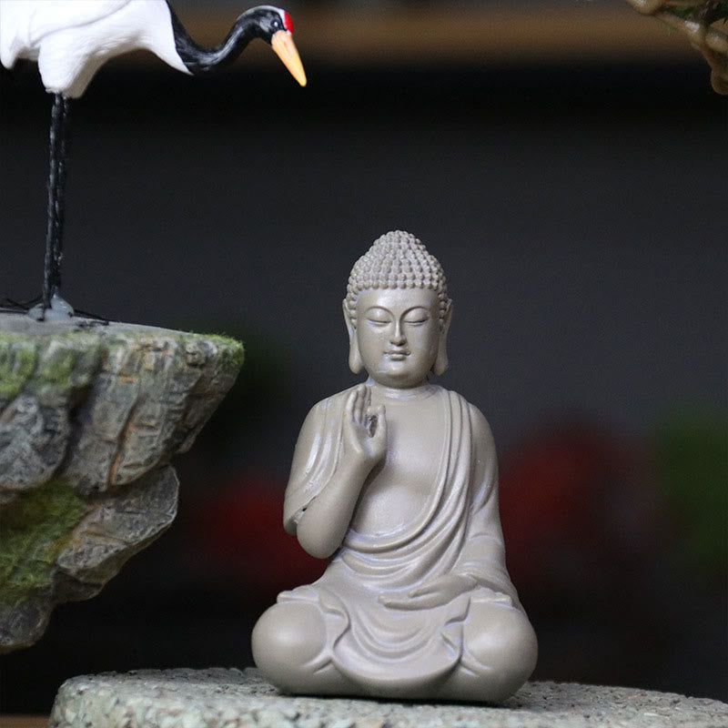 Buddha Stones Mała Medytacja Modlitwa Żywica Statua Buddy Współczucie Dekoracja Biurka Domowego - image 15