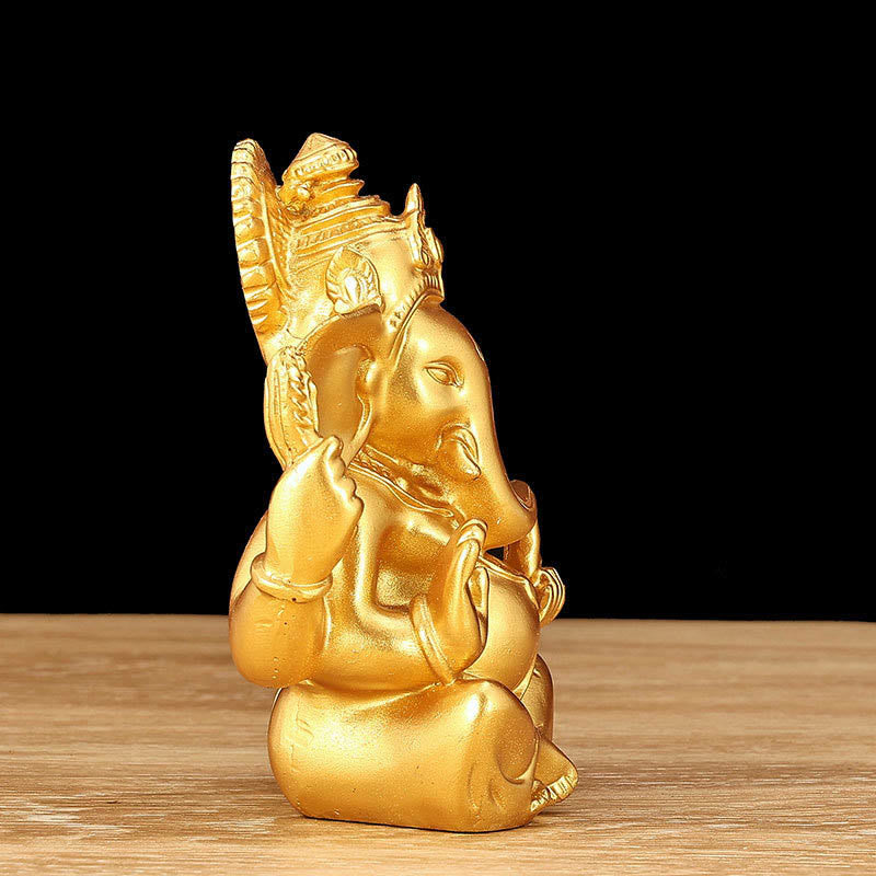 Buddha Stones Ganesh Ganpati Statua Słonia Transformacja Dekoracja Żywicy Domowej - image 3