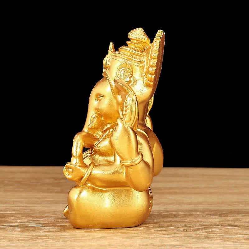 Buddha Stones Ganesh Ganpati Statua Słonia Transformacja Dekoracja Żywicy Domowej - image 4