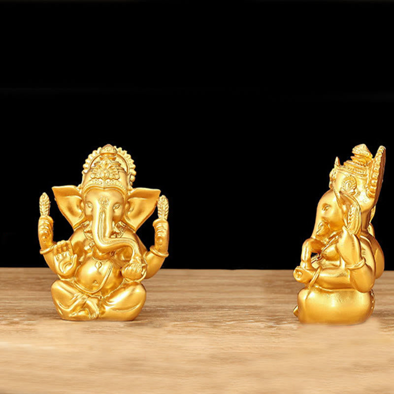 Buddha Stones Ganesh Ganpati Statua Słonia Transformacja Dekoracja Żywicy Domowej - image 8