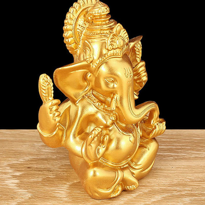 Buddha Stones Ganesh Ganpati Statua Słonia Transformacja Dekoracja Żywicy Domowej - image 7