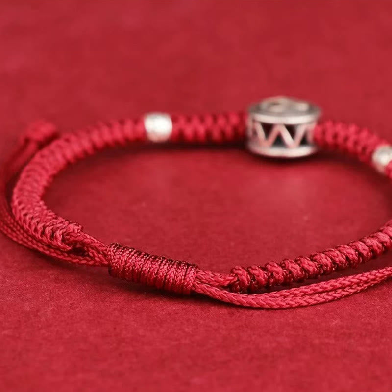 Buddha Stones 12 Chińskie Zodiak Szczęśliwa Czerwona Bransoletka Sznurkowa
