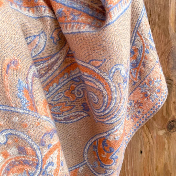 Buddha Stones Tybetański Kwiat Nerkowca Chwost Szal Jesień Zima Przytulny Podróżny Szalik Otulacz - image 32