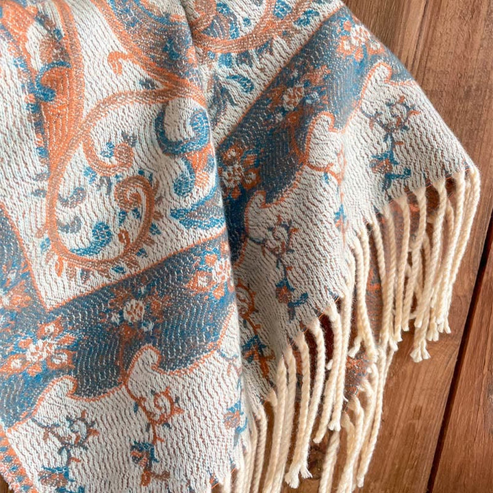 Buddha Stones Tybetański Kwiat Nerkowca Chwost Szal Jesień Zima Przytulny Podróżny Szalik Otulacz - image 41