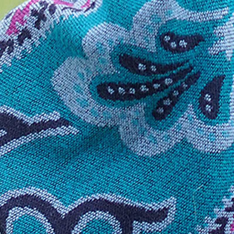 Buddha Stones Tybetańskie Geometryczne Poziome Paski Kwiaty Wzór Szal Jesień Zima Ciepły Miękki Szalik Otulacz - image 19