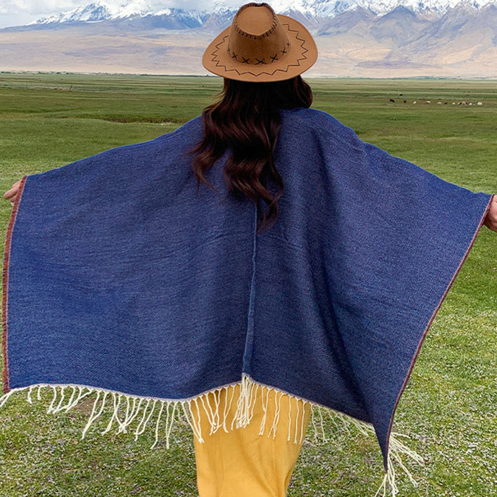 Buddha Stones Tybetański Geometryczny Okrągły Wzór Mandali Chwosty Szal Jesień Zima Przytulny Szalik Otulacz Z Kieszeniami - image 36