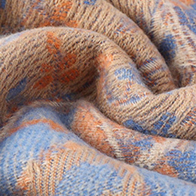 Buddha Stones Tybetańskie Kwiaty Nerkowca Wzór Winorośli Chwosty Szal Jesień Zima Miękki Szalik Otulacz - image 26