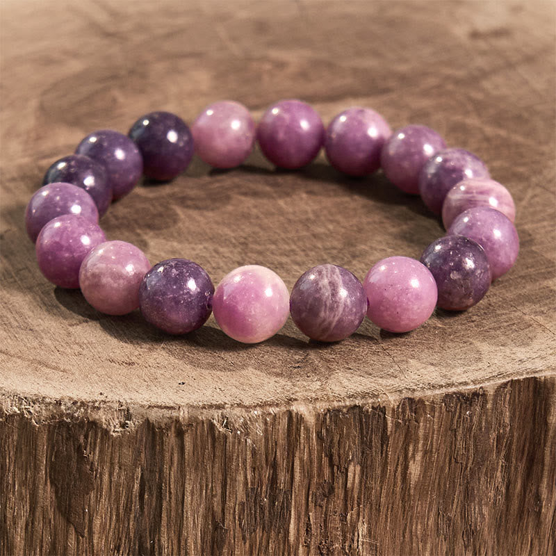 Bransoletka z Buddha Stones z fioletowym kamieniem miki