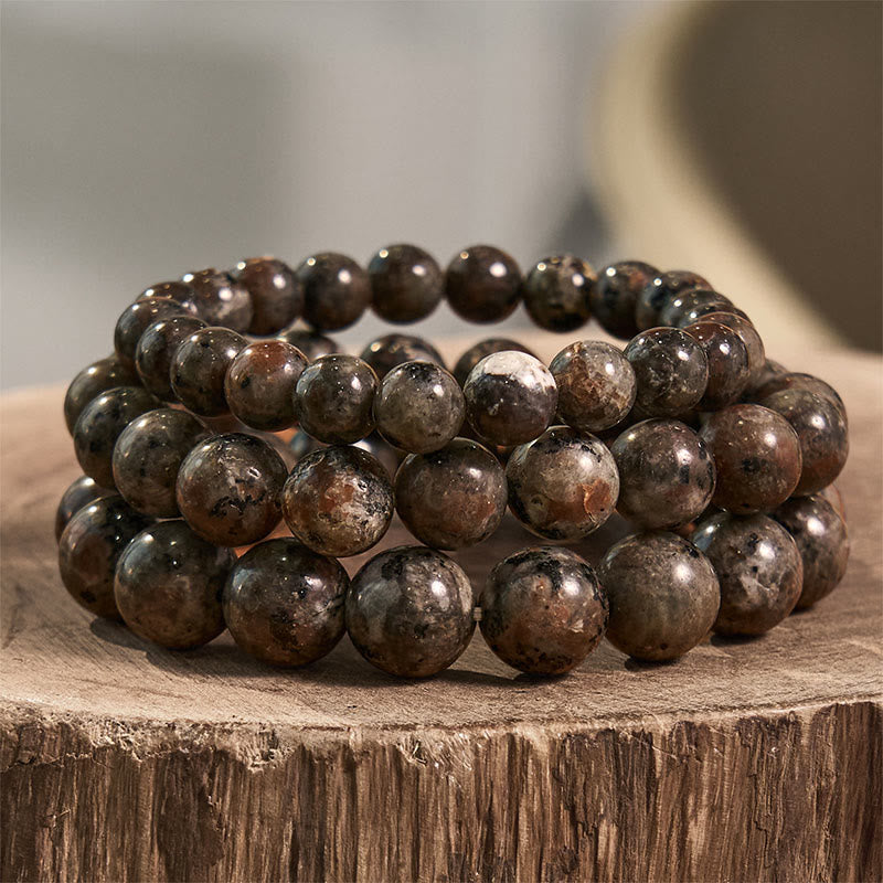 Bransoletka kreatywna z Buddha Stones Yooperlite