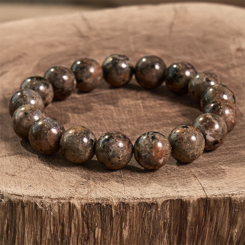 Bransoletka kreatywna z Buddha Stones Yooperlite