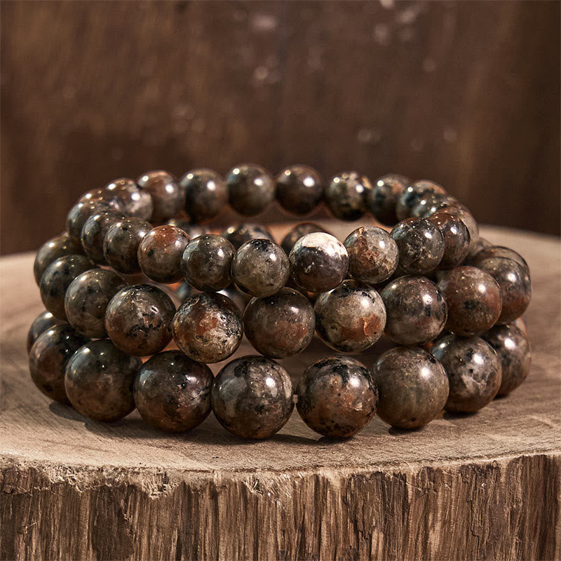 Bransoletka kreatywna z Buddha Stones Yooperlite