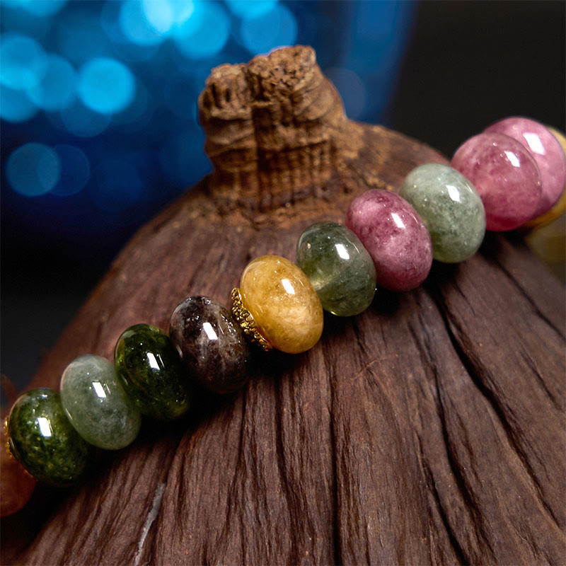 Bransoletka Buddha Stones Turmalin Jade Safe And Well Love