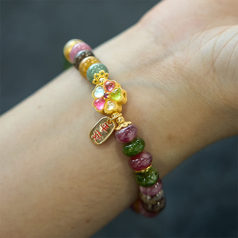 Bransoletka Buddha Stones Turmalin Jade Safe And Well Love