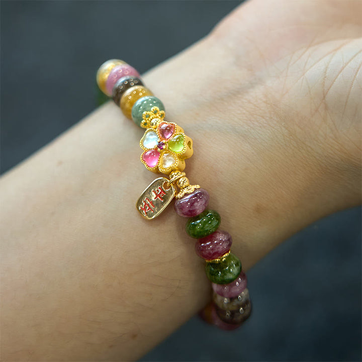 Bransoletka Buddha Stones Turmalin Jade Safe And Well Love