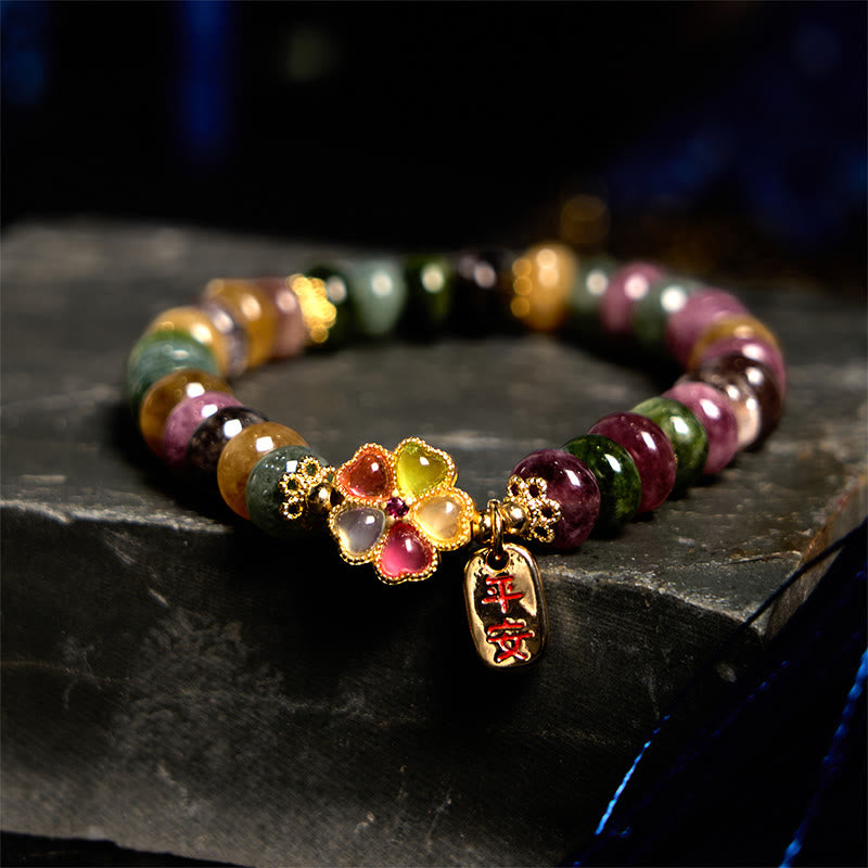 Bransoletka Buddha Stones Turmalin Jade Safe And Well Love - image 0
