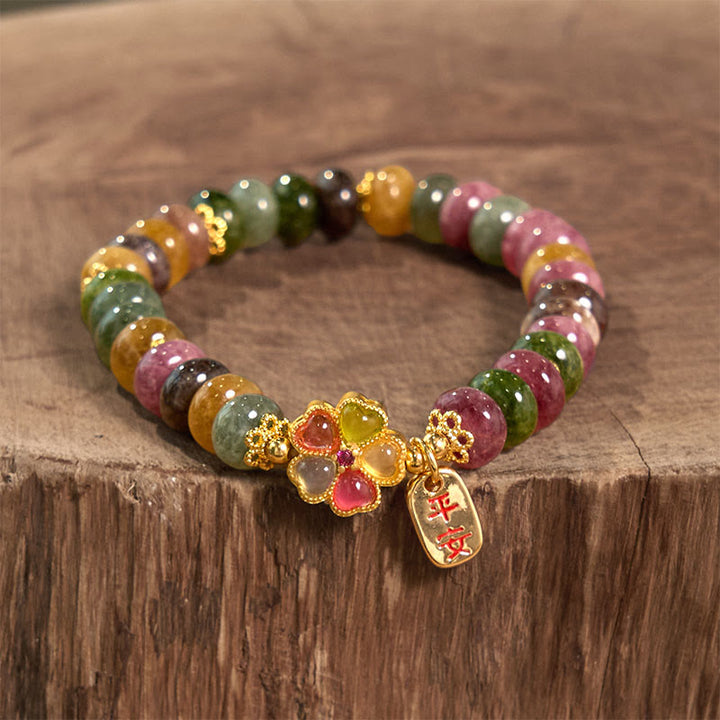 Bransoletka Buddha Stones Turmalin Jade Safe And Well Love - image 1