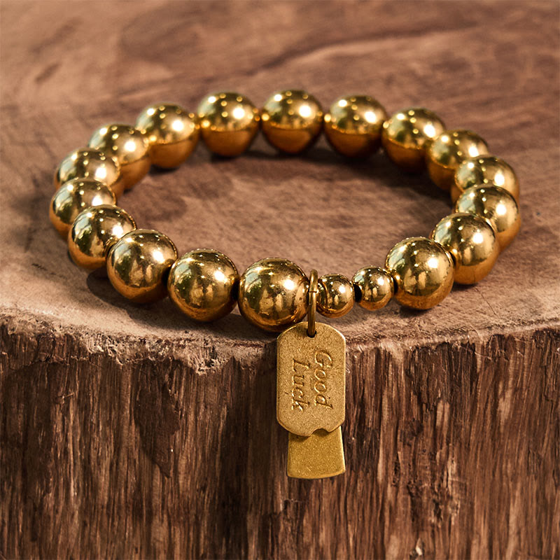 Bransoletka lecznicza z Buddha Stones z mosiądzu i miedzi - image 14