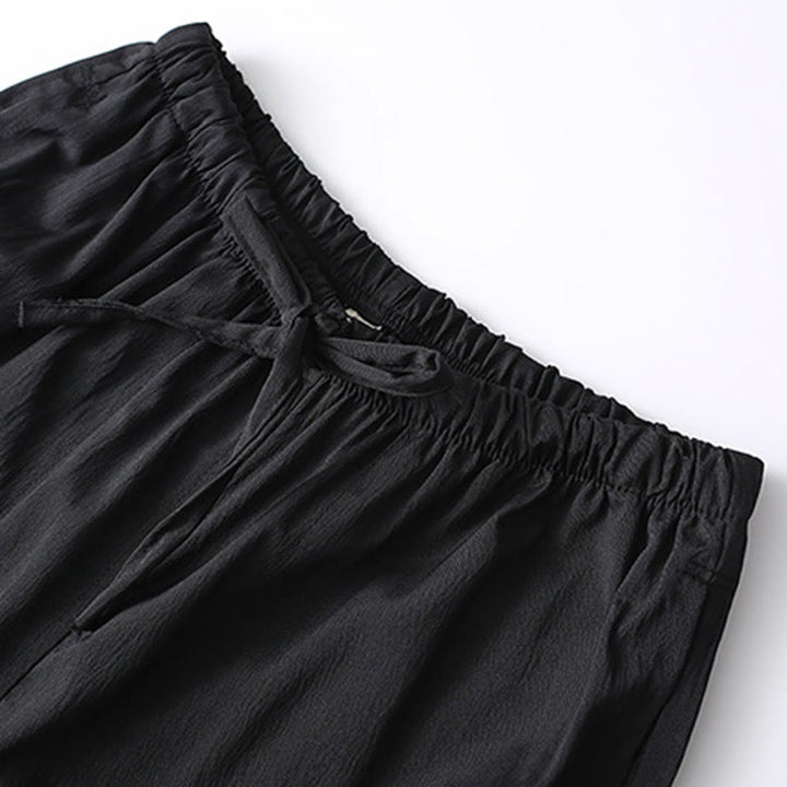 Buddha Stones 2-częściowy Tang Suit Tradycyjny Żabkowy Guzik Męski Długi Rękaw Koszula Spodnie Odzież Zestaw - image 11