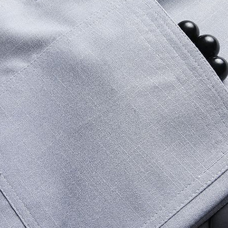 Buddha Stones, 2-częściowy zestaw Tang Suit, jednolity kolor, męska koszula z długim rękawem i spodniami, zapinana na guziki żaby - image 10