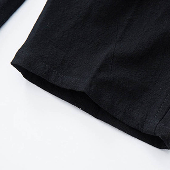 Buddha Stones 2 szt. męski garnitur Tang żakardowy wzór winorośli żaba-guzik bawełniany długi rękaw koszula spodnie zestaw - image 13