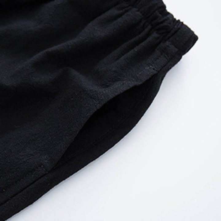 Buddha Stones 2 szt. męski garnitur Tang żakardowy wzór winorośli żaba-guzik bawełniany długi rękaw koszula spodnie zestaw - image 12