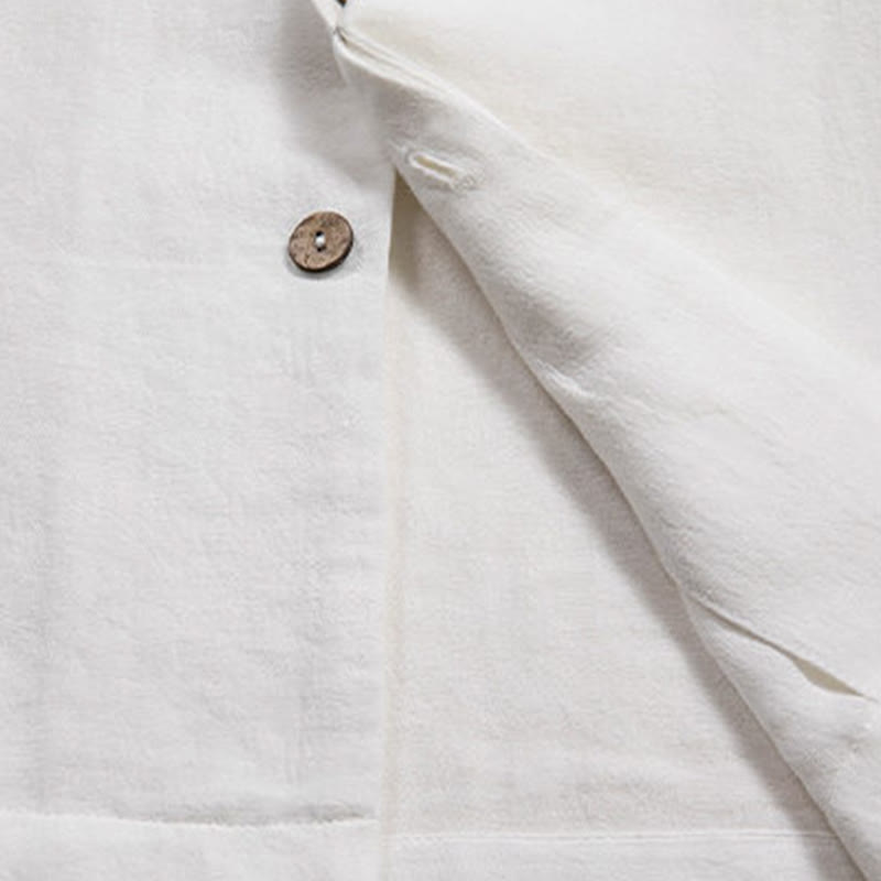 Koszula męska z długim rękawem i dekoltem w serek Buddha Stones Zen Clothing - image 7