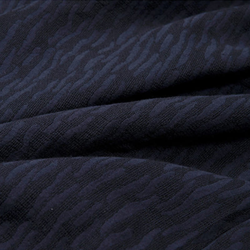 Koszula męska Buddha Stones Casual Frog-Button Tang Suit Jacquard Linen