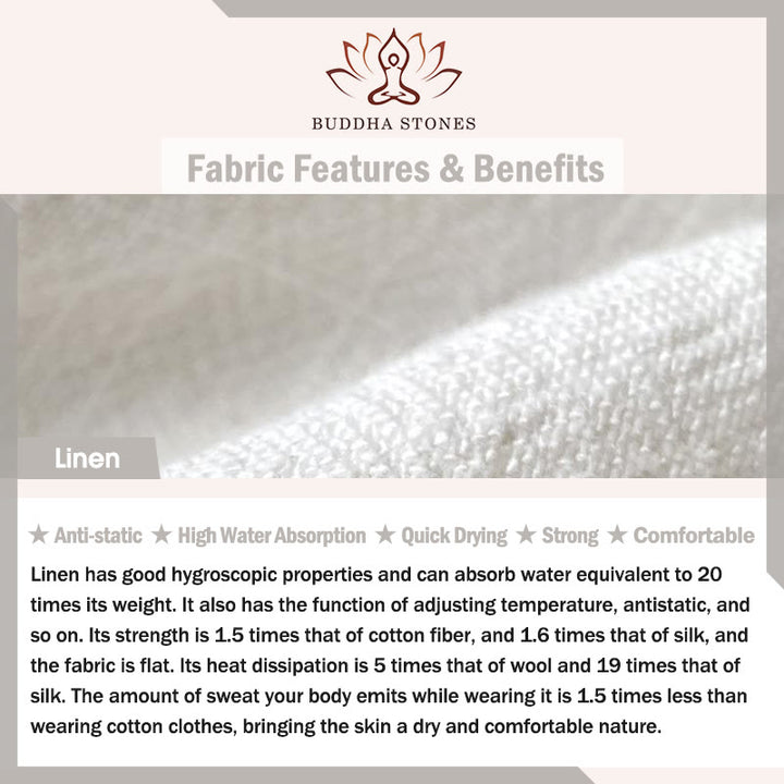 Koszula męska Buddha Stones Casual Frog-Button Tang Suit Jacquard Linen