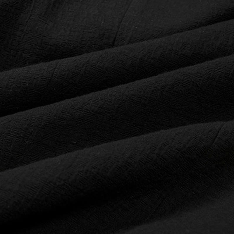 Buddha Stones Jesień Prosty Bawełniany Męski Długi Rękaw Średniej Długości Płaszcz Odzież - image 10