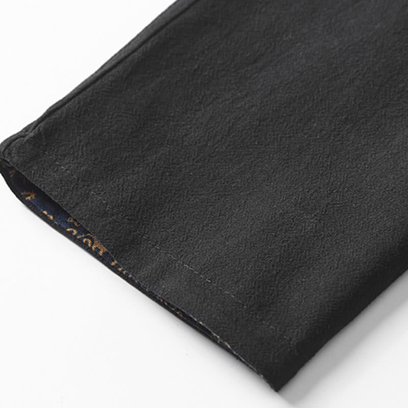 Płaszcz męski z bawełny Buddha Stones Fall o średniej długości, dwustronna kurtka - image 14