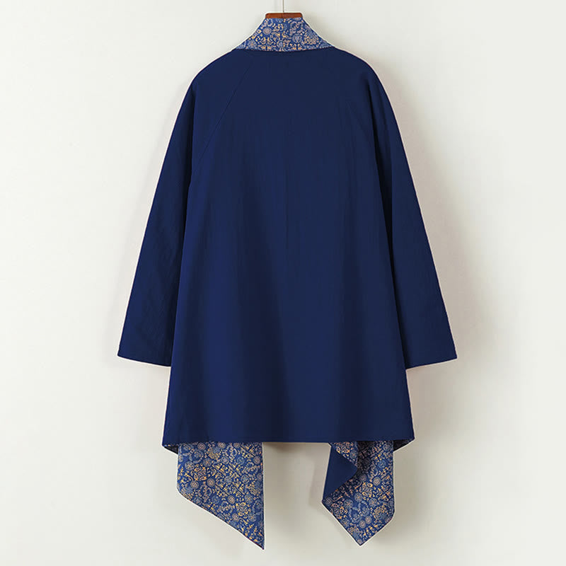 Płaszcz męski z bawełny Buddha Stones Fall o średniej długości, dwustronna kurtka - image 2