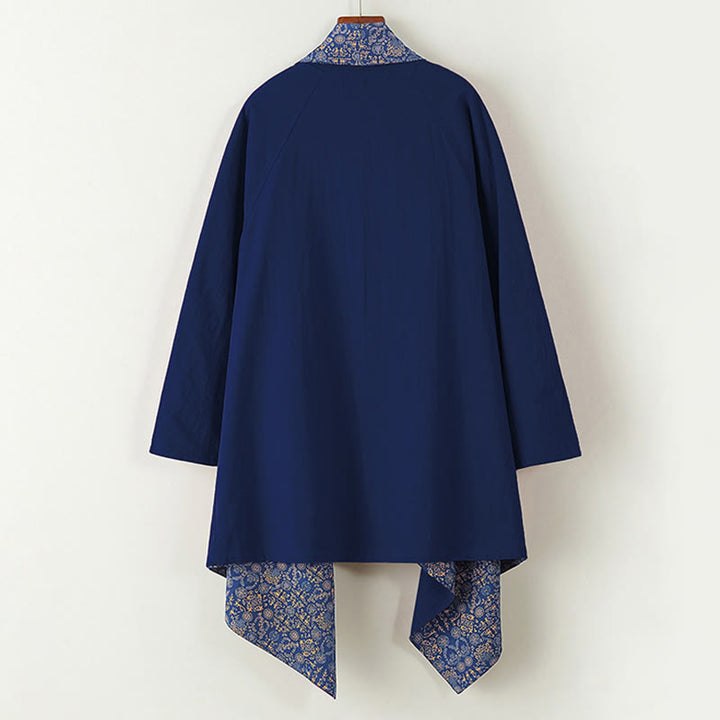 Płaszcz męski z bawełny Buddha Stones Fall o średniej długości, dwustronna kurtka - image 2